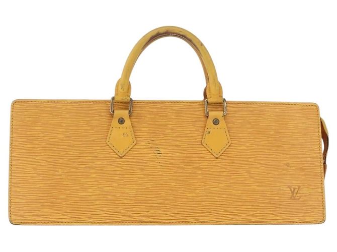 LOUIS VUITTON Epi Sac Triangle Hand Bag Yellow M52099 LV Auth 195279 Giallo - vista 13