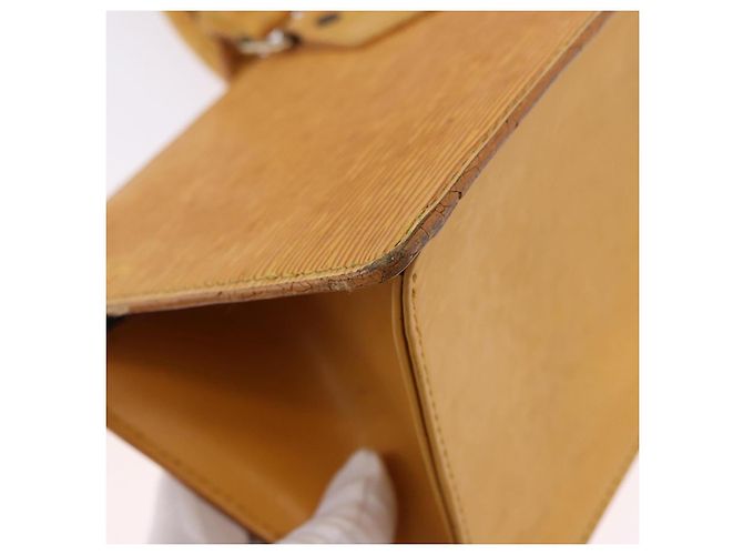 LOUIS VUITTON Epi Sac Triangle Hand Bag Yellow M52099 LV Auth 195279 Giallo - vista 15