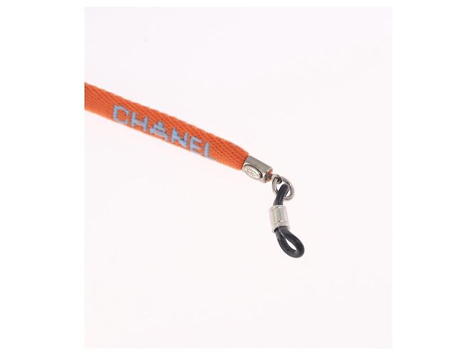 CHANEL Brillenband Canvas Orange Silver CC Auth bs36467 Silber - Ansicht 4