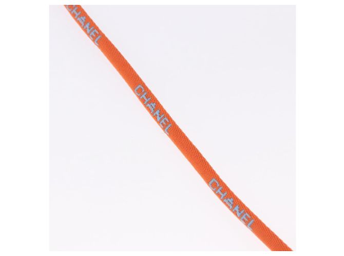 CHANEL Brillenband Canvas Orange Silver CC Auth bs36467 Silber - Ansicht 6