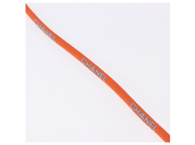 CHANEL Brillenband Canvas Orange Silver CC Auth bs36467 Silber - Ansicht 7