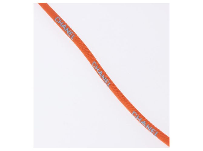 CHANEL Brillenband Canvas Orange Silver CC Auth bs36467 Silber - Ansicht 8