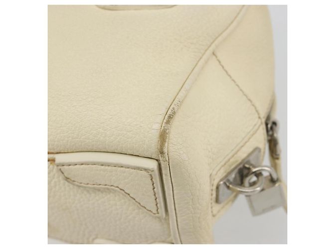 Borsa a mano PRADA in pelle Ivory Silver Auth 195183 Argento Crudo - vista 16