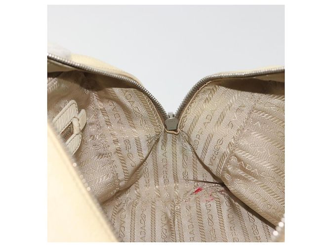Borsa a mano PRADA in pelle Ivory Silver Auth 195183 Argento Crudo - vista 23