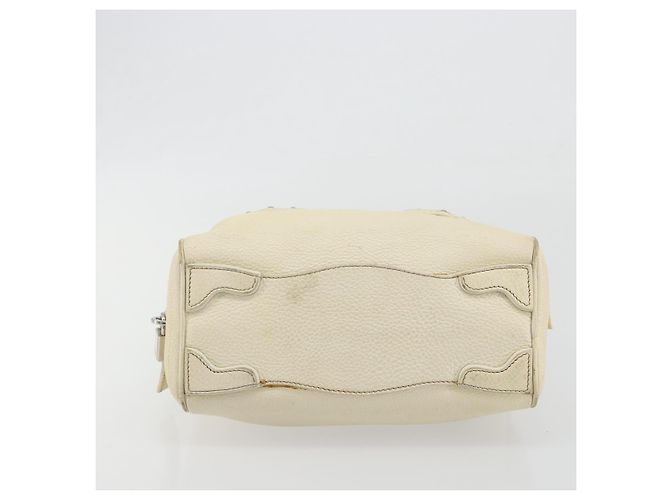 Borsa a mano PRADA in pelle Ivory Silver Auth 195183 Argento Crudo - vista 5