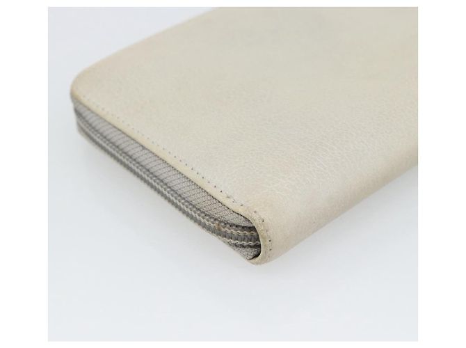 Cartera larga CHANEL de piel Ivory Silver CC Auth bs36634 Plata Crudo - vista 16