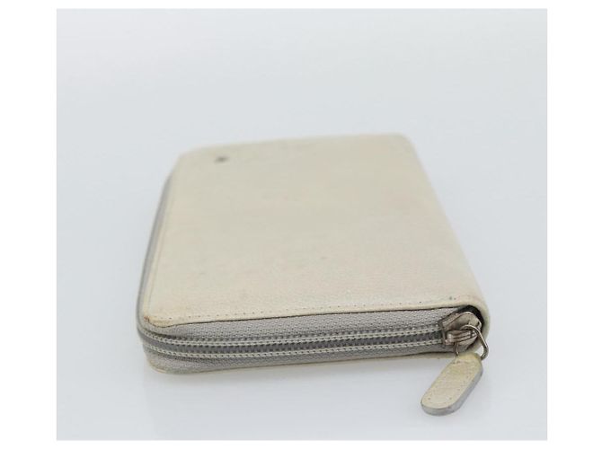 Cartera larga CHANEL de piel Ivory Silver CC Auth bs36634 Plata Crudo - vista 3