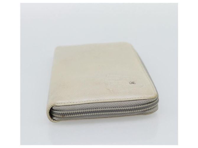 Cartera larga CHANEL de piel Ivory Silver CC Auth bs36634 Plata Crudo - vista 4