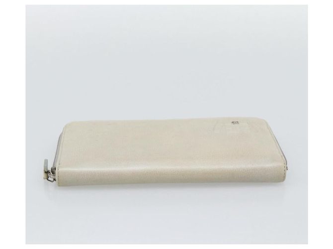 Cartera larga CHANEL de piel Ivory Silver CC Auth bs36634 Plata Crudo - vista 6