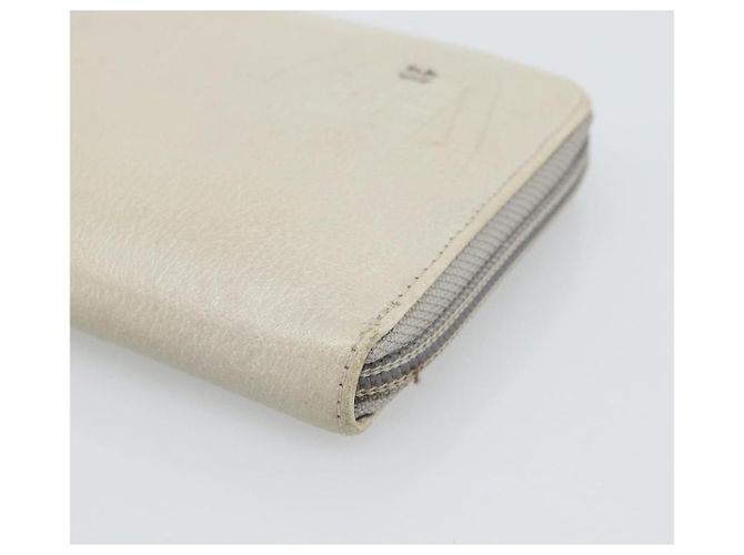 Cartera larga CHANEL de piel Ivory Silver CC Auth bs36634 Plata Crudo - vista 7