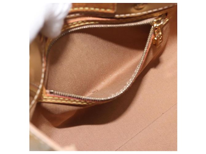 Borsa a mano LOUIS VUITTON Monogram Vernis Reade PM Rose Florentine LV Auth BA14574 - vista 20