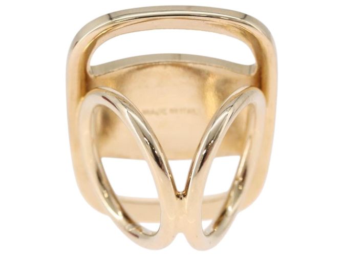 Salvatore Ferragamo Vala Schalring Metall Gold-Ton Auth BA14744A - Ansicht 3