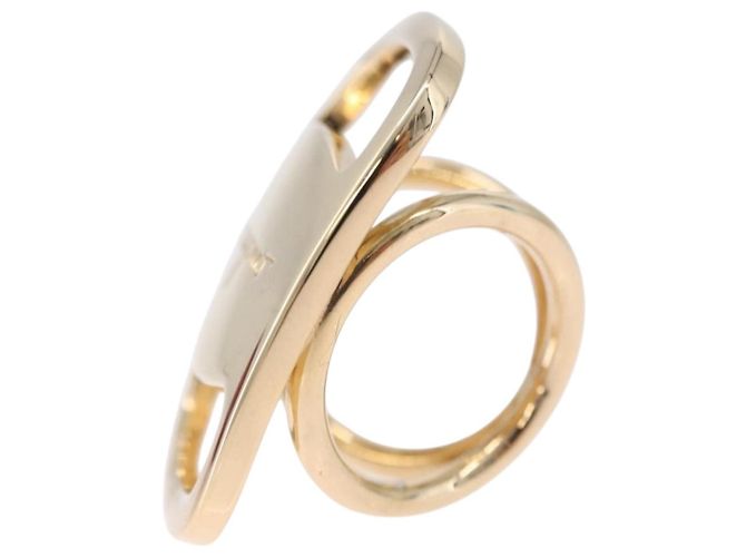 Salvatore Ferragamo Vala Schalring Metall Gold-Ton Auth BA14744A - Ansicht 4