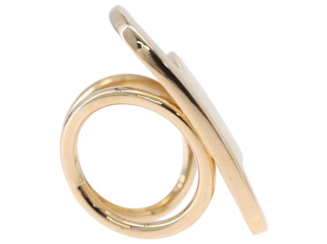 Salvatore Ferragamo Vala Schalring Metall Gold-Ton Auth BA14744A - Ansicht 5