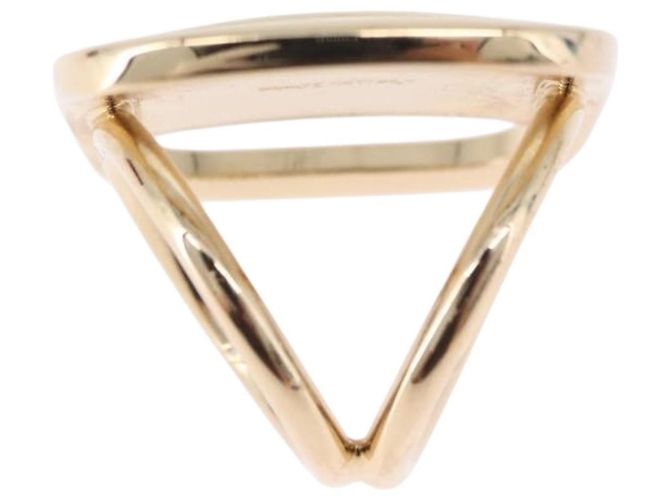 Salvatore Ferragamo Vala Schalring Metall Gold-Ton Auth BA14744A - Ansicht 6