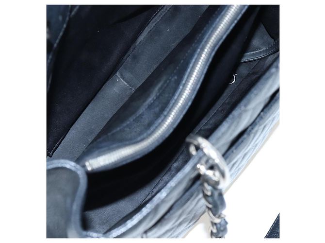 Bolsa CHANEL Matelasse COCO Mark Chain Bag Caviar Skin Black Silver CC Auth ep15633V Preto Prata - vista 10