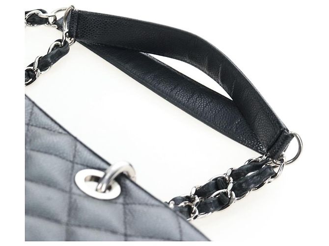 Bolsa CHANEL Matelasse COCO Mark Chain Bag Caviar Skin Black Silver CC Auth ep15633V Preto Prata - vista 15