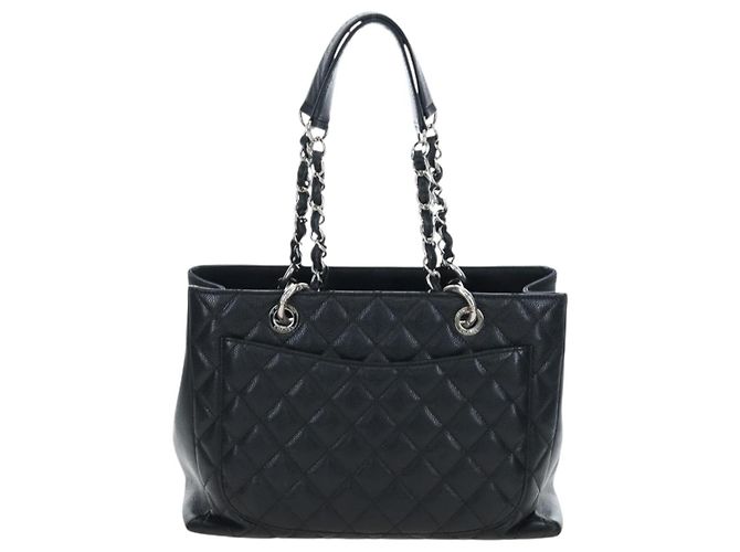 Bolsa CHANEL Matelasse COCO Mark Chain Bag Caviar Skin Black Silver CC Auth ep15633V Preto Prata - vista 2