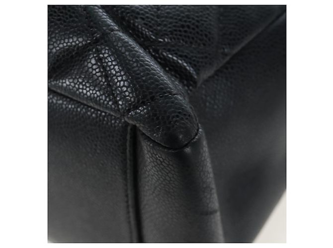 Bolsa CHANEL Matelasse COCO Mark Chain Bag Caviar Skin Black Silver CC Auth ep15633V Preto Prata - vista 20