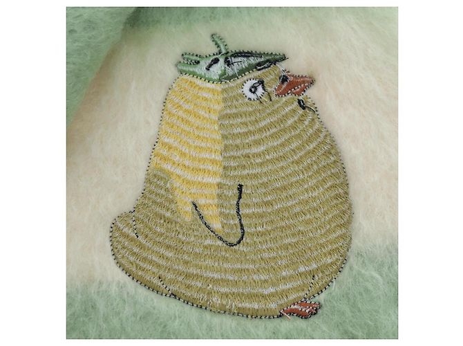 LOEWE x Studio Ghibli Spirited Away Ootori Scarf mohair Green Auth 167477SM Verde - vista 16