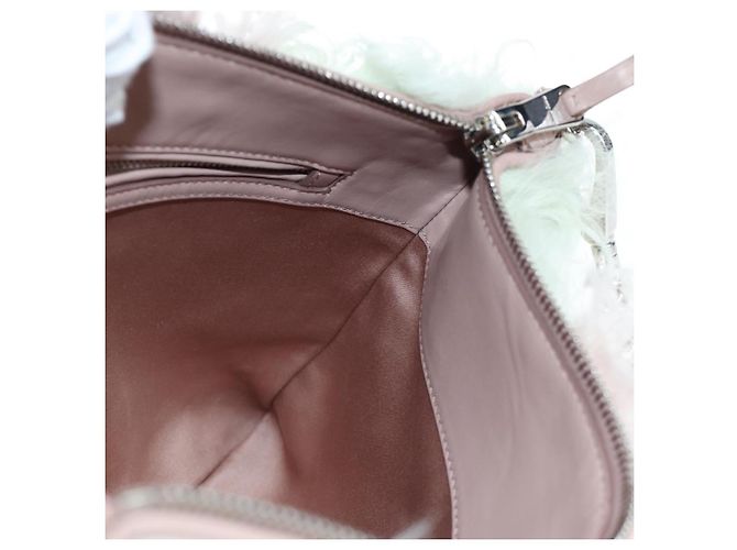 Bolso de hombro con cadena Miu Miu de piel Pink Silver Auth 194738V Plata Rosa - vista 20