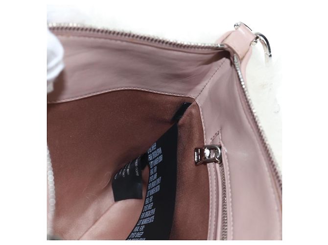 Bolso de hombro con cadena Miu Miu de piel Pink Silver Auth 194738V Plata Rosa - vista 21