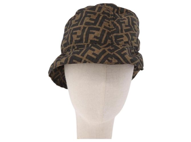 FENDI x FRGMT x POKEMON Bucket Hat Dratini Nylon Brown Blue Auth 167450SM Braun Blau - Ansicht 13