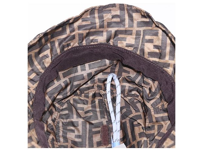 FENDI x FRGMT x POKEMON Bucket Hat Dratini Nylon Brown Blue Auth 167450SM Braun Blau - Ansicht 14