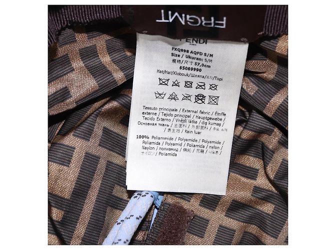 FENDI x FRGMT x POKEMON Bucket Hat Dratini Nylon Brown Blue Auth 167450SM Braun Blau - Ansicht 17