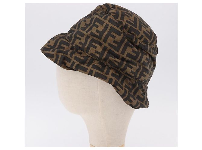 FENDI x FRGMT x POKEMON Bucket Hat Dratini Nylon Brown Blue Auth 167450SM Braun Blau - Ansicht 3
