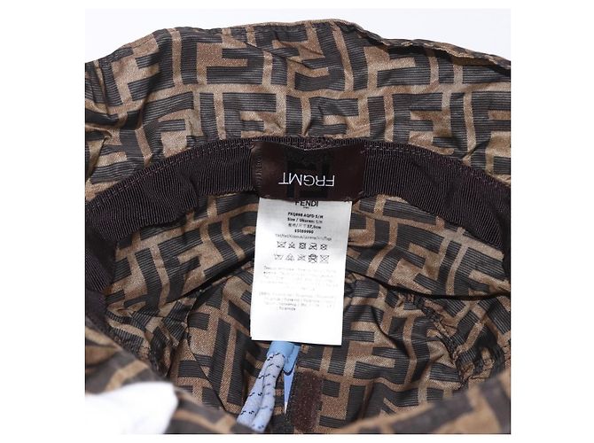 FENDI x FRGMT x POKEMON Bucket Hat Dratini Nylon Brown Blue Auth 167450SM Braun Blau - Ansicht 9