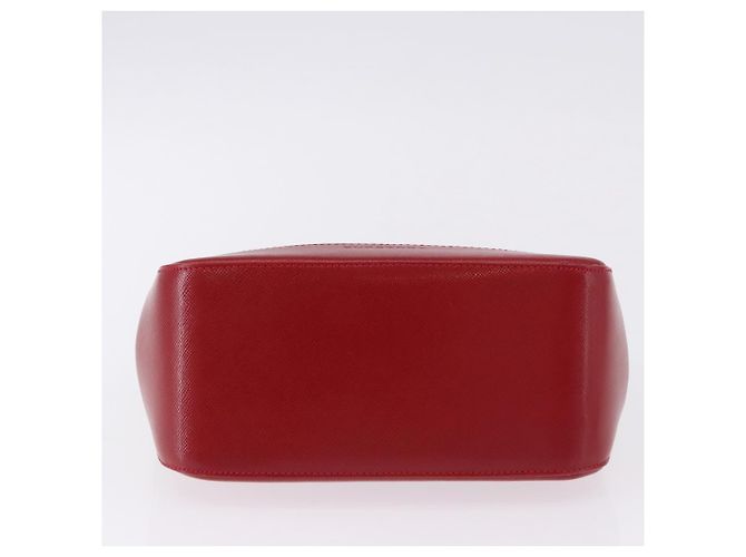 Sac à main BURBERRY Nova Check Canvas Beige Red Auth ka5507 Rouge - vue 6