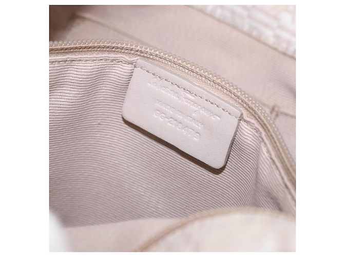 Borsa Salvatore Ferragamo Jacquard Ivory Silver Auth BA14190A Argento Crudo - vista 12