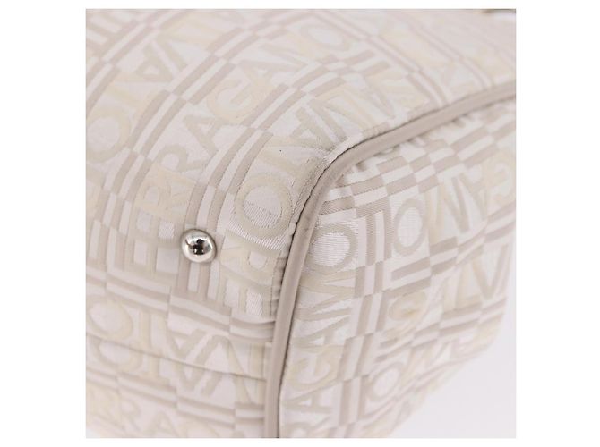 Borsa Salvatore Ferragamo Jacquard Ivory Silver Auth BA14190A Argento Crudo - vista 16
