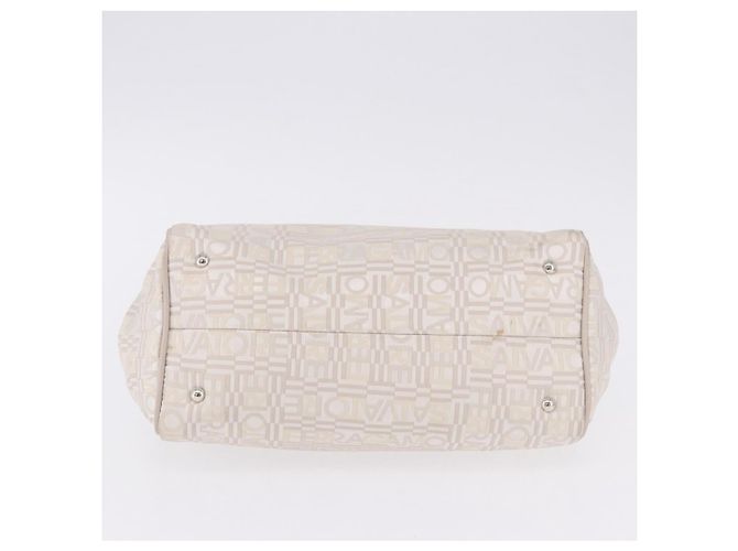 Borsa Salvatore Ferragamo Jacquard Ivory Silver Auth BA14190A Argento Crudo - vista 5