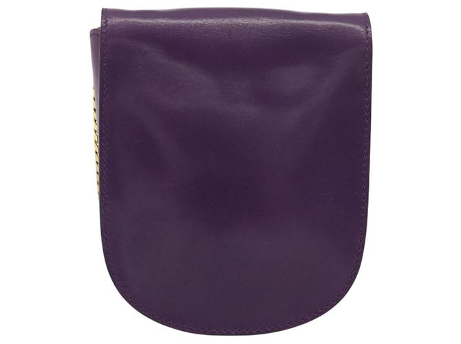 Céline Borsa a tracolla CELINE Star Ball Chain in pelle Viola Oro Auth 193407V D'oro Porpora - vista 2