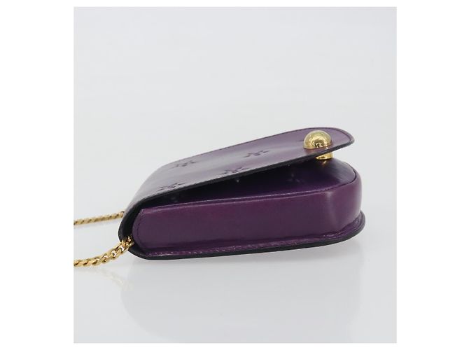 Céline Borsa a tracolla CELINE Star Ball Chain in pelle Viola Oro Auth 193407V D'oro Porpora - vista 4