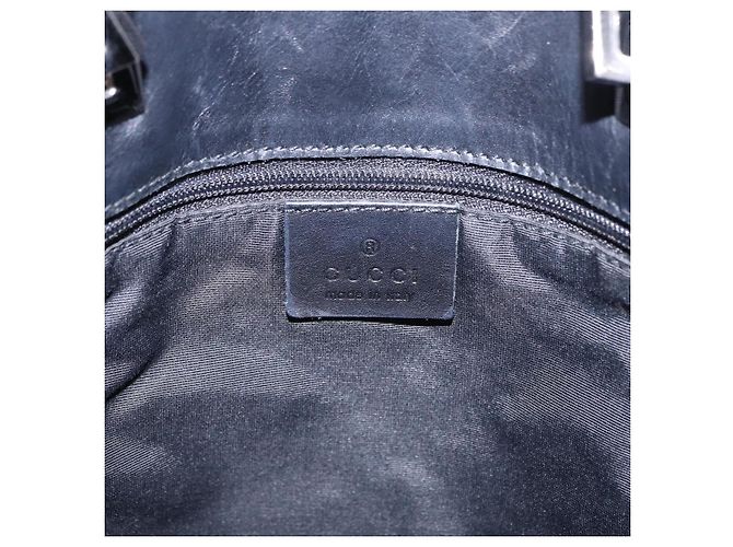 Saco Tote GUCCI GG Canvas Preto Prata 31244 Auth 192522 - vista 18