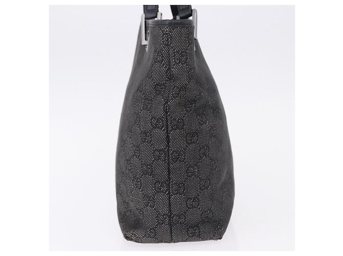 Saco Tote GUCCI GG Canvas Preto Prata 31244 Auth 192522 - vista 4