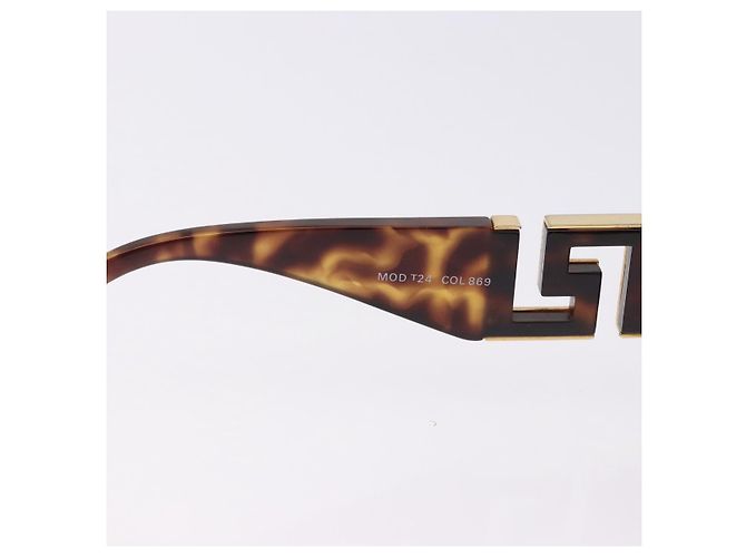Gafas de sol Gianni Versace Plastic Brown Gold Tone Auth BA14752 Castaño - vista 11