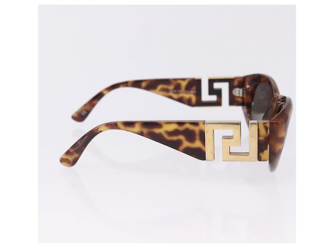 Gafas de sol Gianni Versace Plastic Brown Gold Tone Auth BA14752 Castaño - vista 5