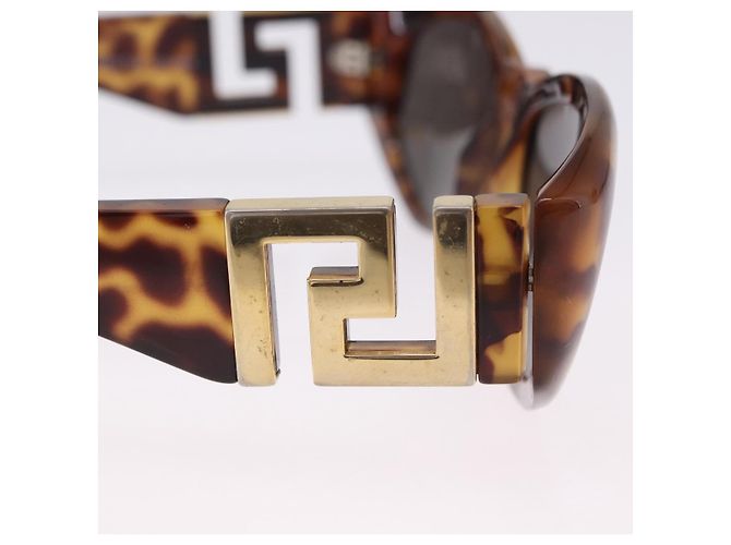 Gafas de sol Gianni Versace Plastic Brown Gold Tone Auth BA14752 Castaño - vista 6