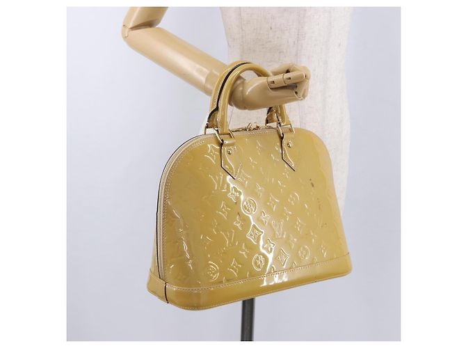 Borsa a mano LOUIS VUITTON Monogram Vernis Alma PM Galet LV Auth 192614 - vista 23