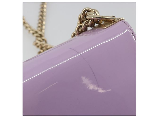 Sac à épaule VERSACE Medusa Chain Vernis Purple Gold Tone Auth BA14565A Violet - vue 10