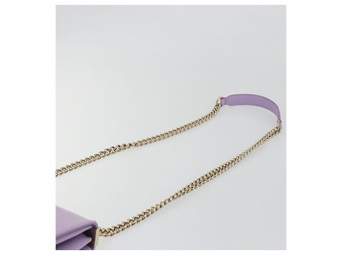 Sac à épaule VERSACE Medusa Chain Vernis Purple Gold Tone Auth BA14565A Violet - vue 14