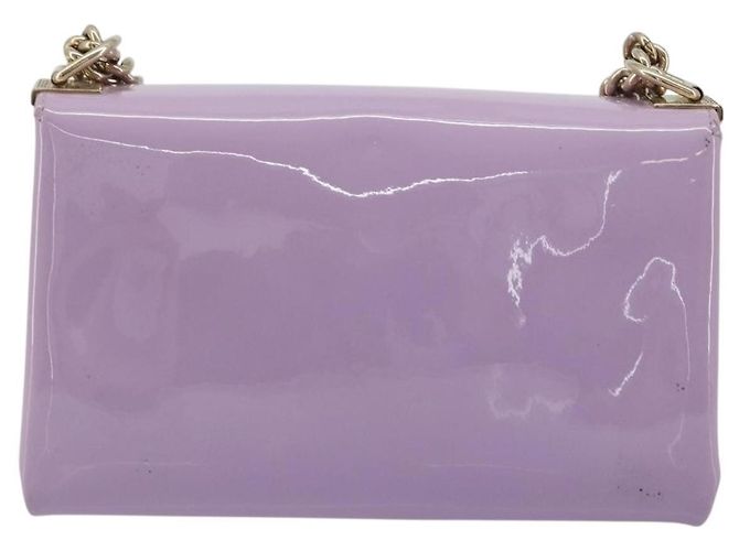 Sac à épaule VERSACE Medusa Chain Vernis Purple Gold Tone Auth BA14565A Violet - vue 2