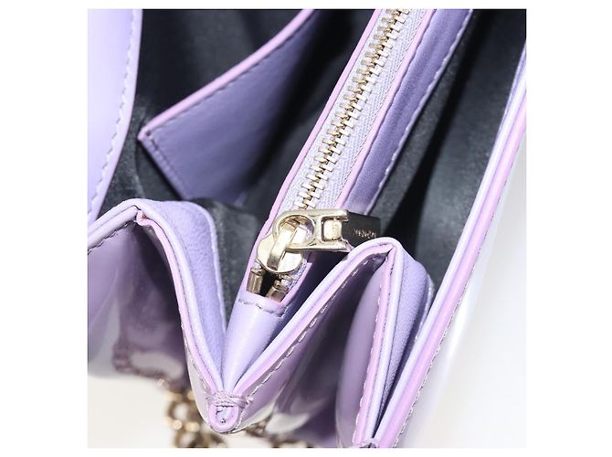 Sac à épaule VERSACE Medusa Chain Vernis Purple Gold Tone Auth BA14565A Violet - vue 24