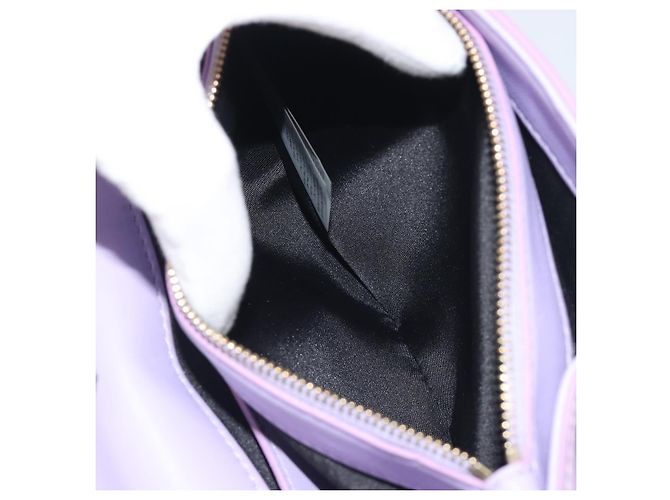 Sac à épaule VERSACE Medusa Chain Vernis Purple Gold Tone Auth BA14565A Violet - vue 25