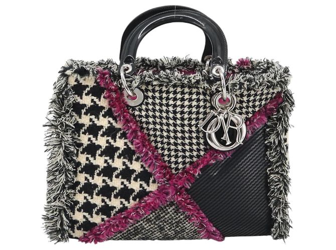 Borsa a mano Christian Dior Diorissimo Canvas Black White Auth bs36646V Nero Bianco - vista 13