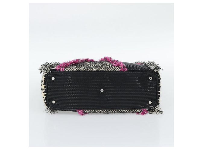 Borsa a mano Christian Dior Diorissimo Canvas Black White Auth bs36646V Nero Bianco - vista 5